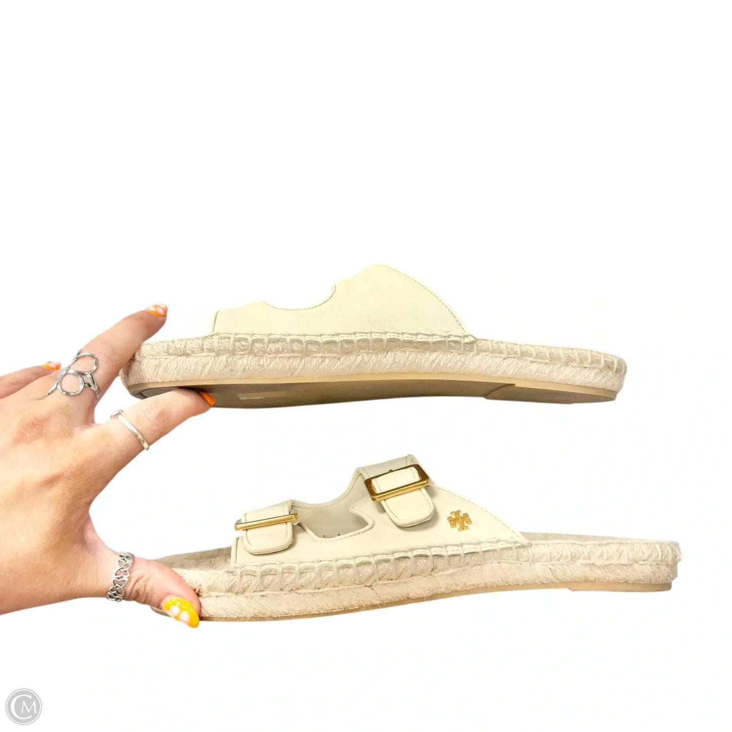 Sandals Designer By Tory Burch In Cream, Size: 9