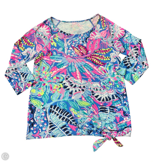 Top 3/4 Sleeve Designer By Lilly Pulitzer In Multi-colored, Size: S
