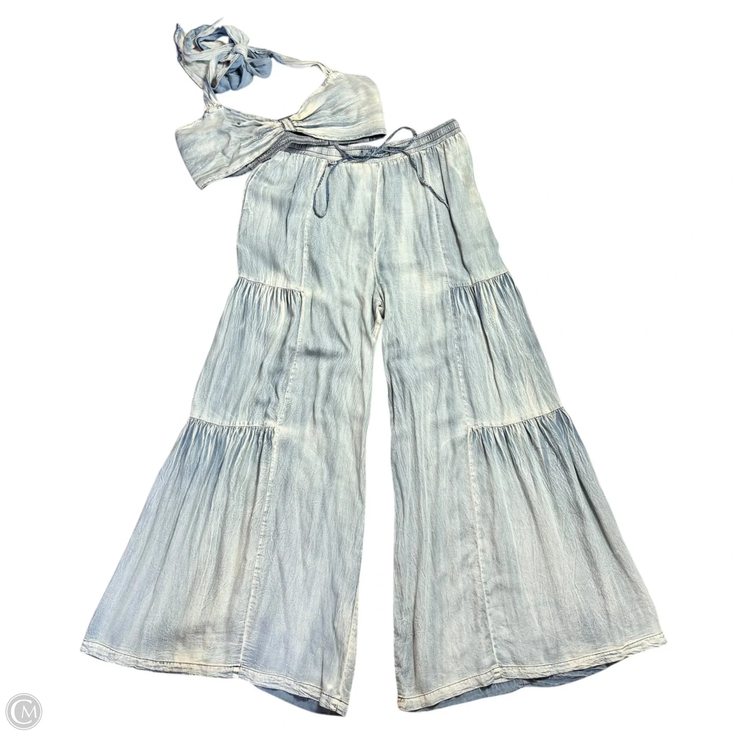Pants Set 2pc By Good Time Usa In Blue Denim, Size: L