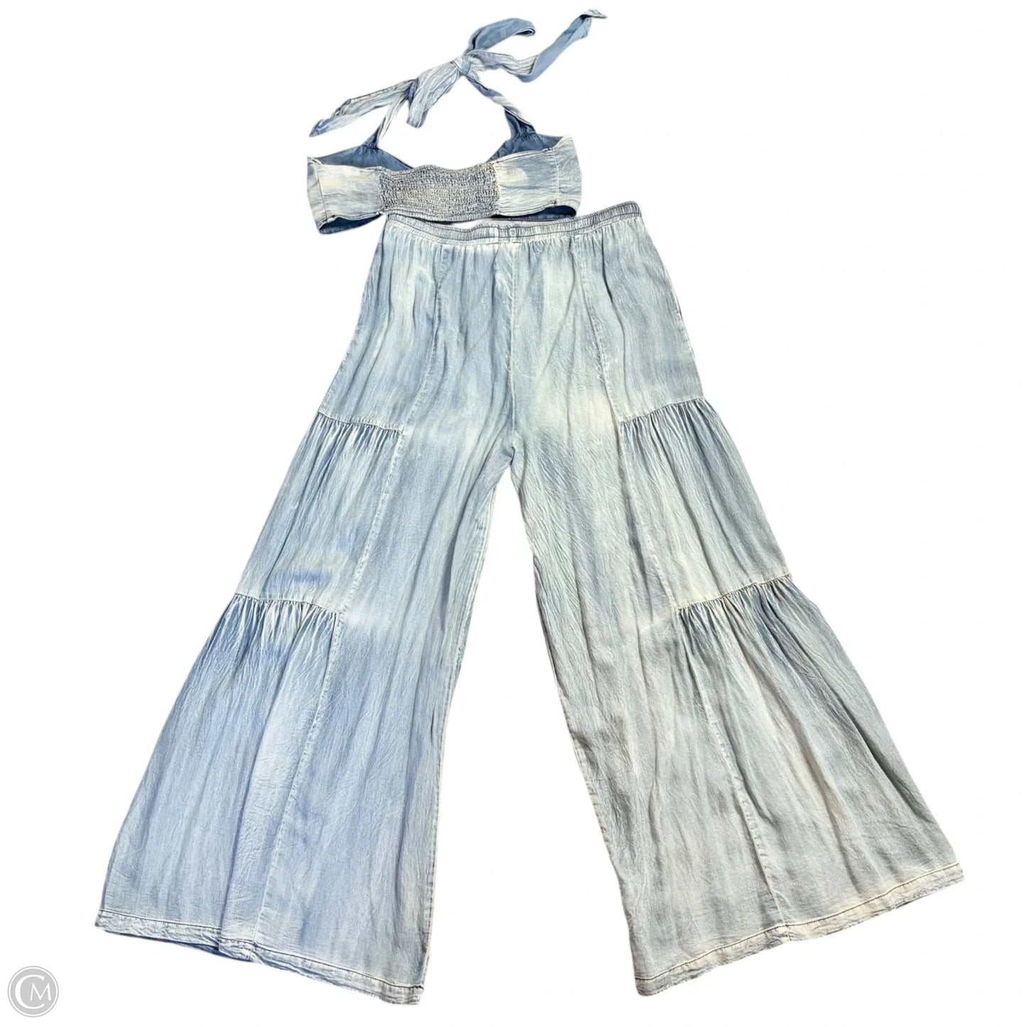 Pants Set 2pc By Good Time Usa In Blue Denim, Size: L