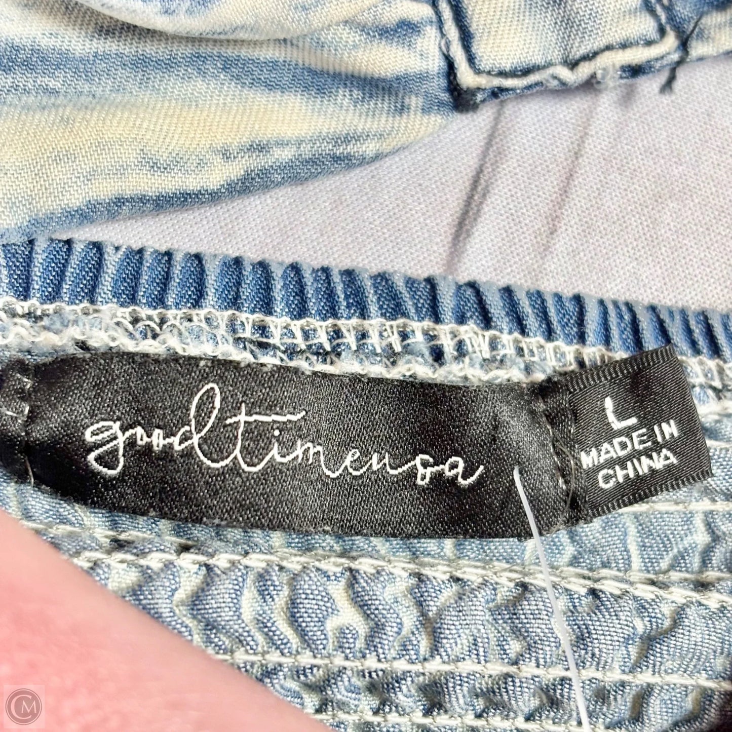Pants Set 2pc By Good Time Usa In Blue Denim, Size: L