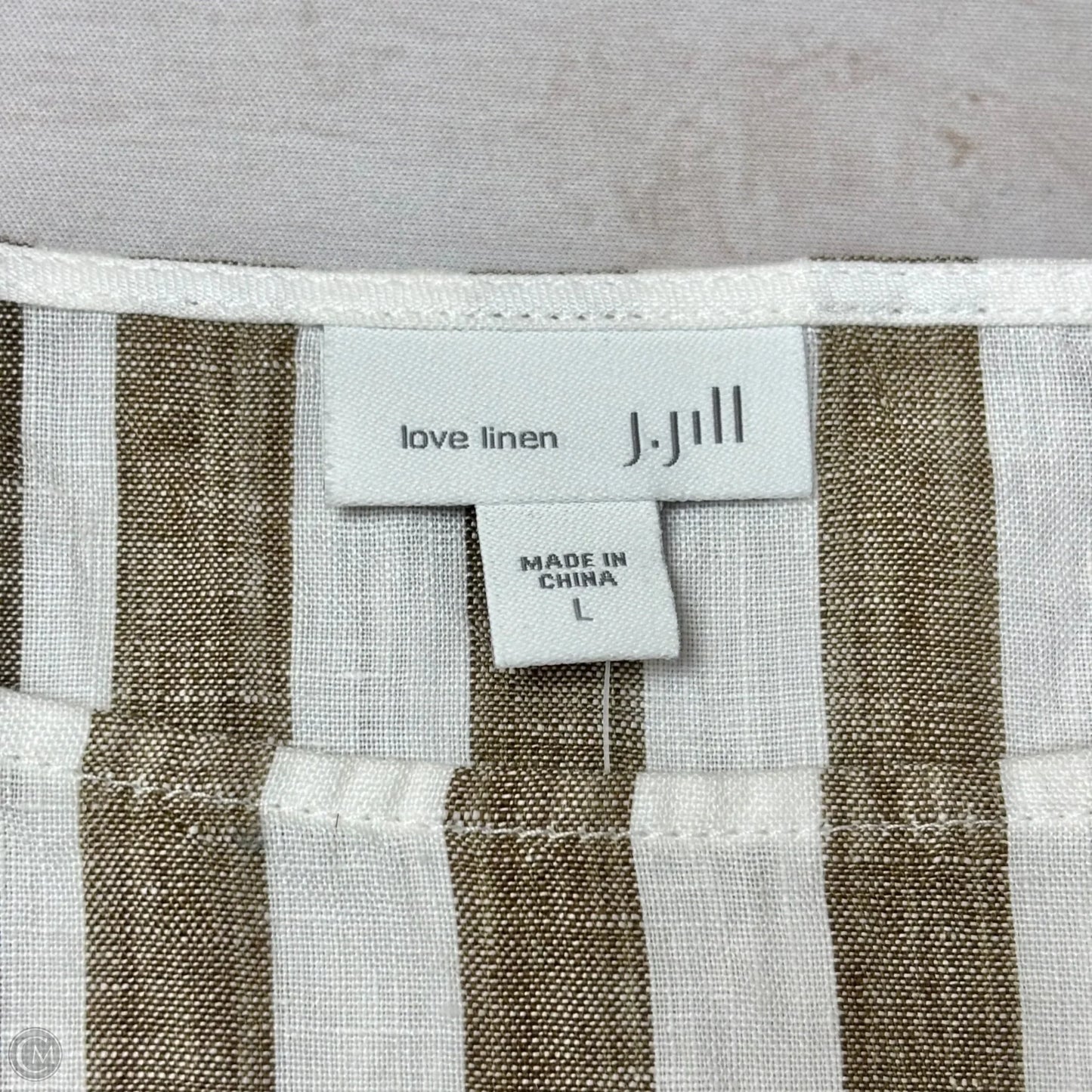Top Sleeveless By J. Jill In Striped Pattern, Size: L