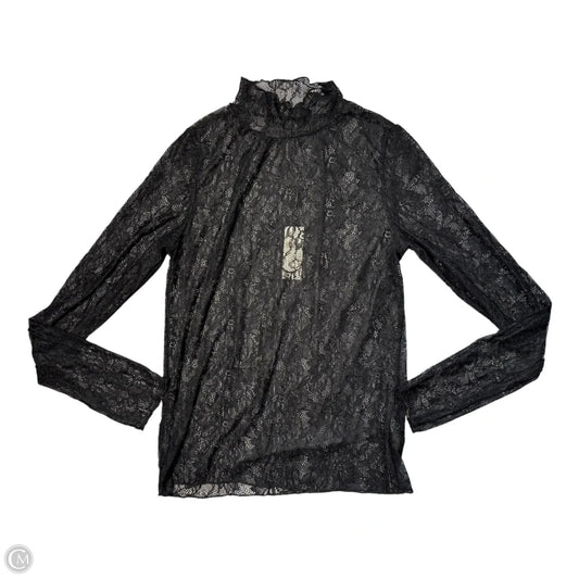 Top Long Sleeve By Anthropologie In Black, Size: S