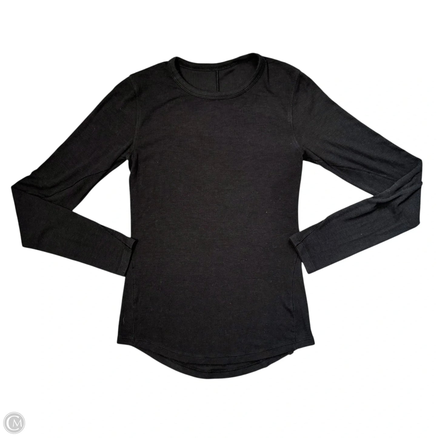 Athletic Top Long Sleeve Crewneck By Lululemon In Black, Size: S