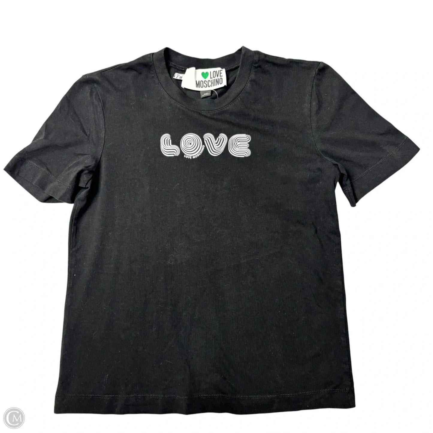 Top Short Sleeve By Love Moschino In Black, Size: Xs