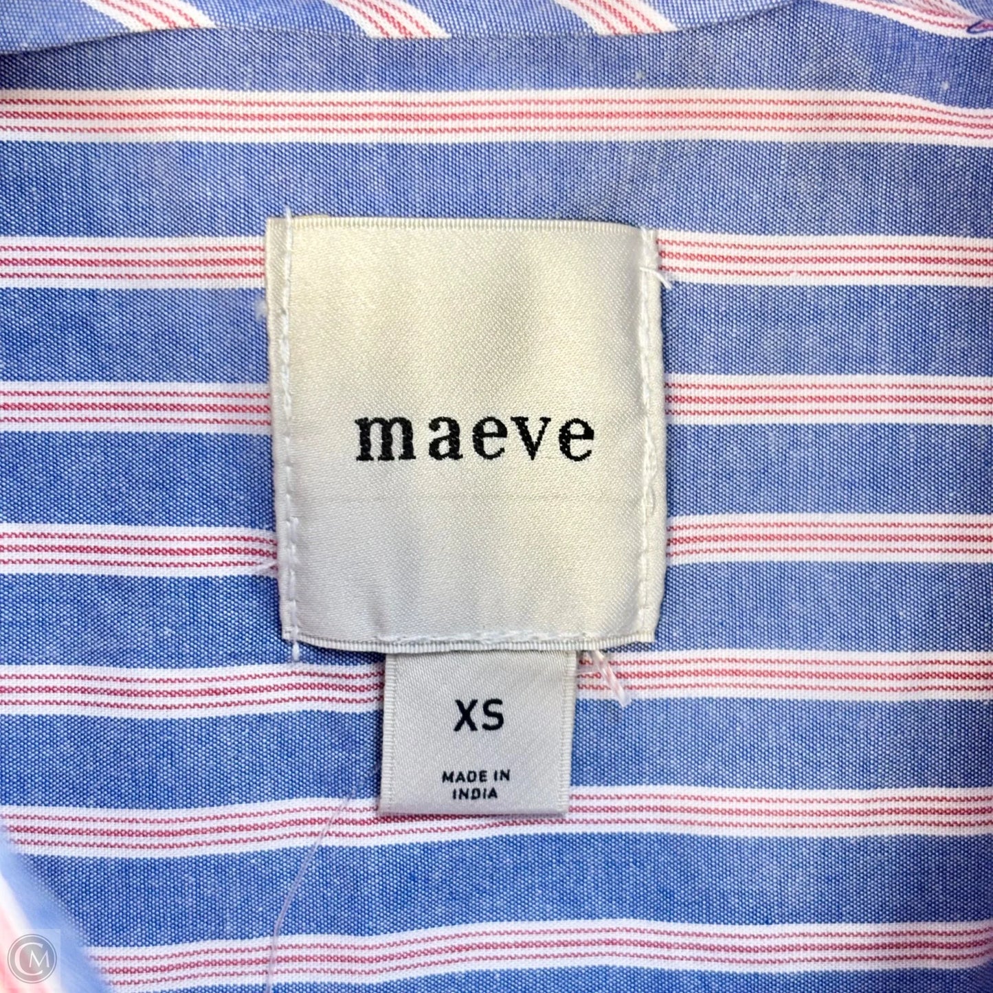 Top Long Sleeve By Maeve In Striped Pattern, Size: Xs