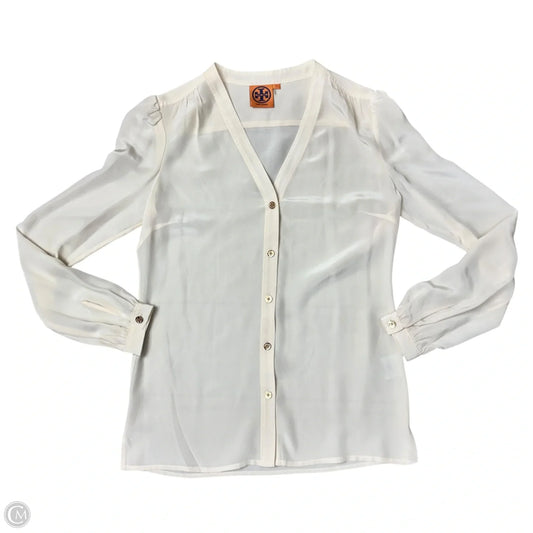 Blouse Designer By Tory Burch In Cream, Size: Xs
