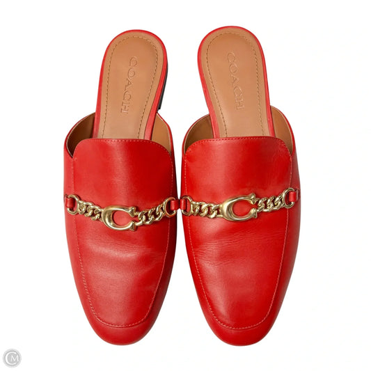 Shoes Designer By Coach In Red, Size: 7.5