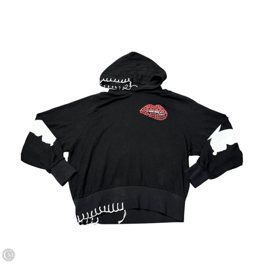 Sweatshirt Hoodie By Lauren Moshi In Black, Size: M