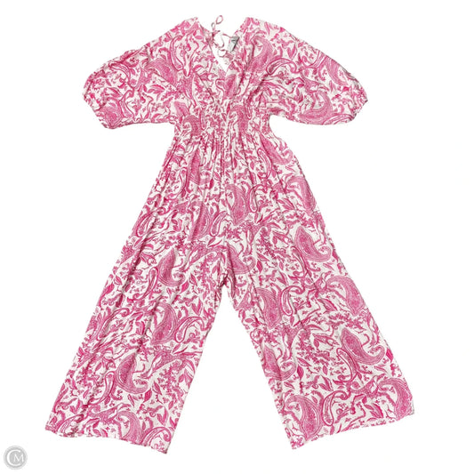 Jumpsuit By Za In Paisley Print, Size: L/Xl
