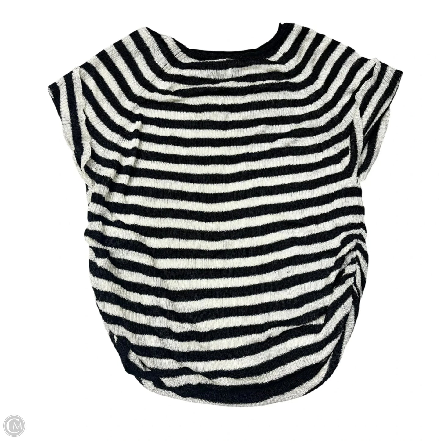 Top Short Sleeve By Free People In Striped Pattern, Size: Xs