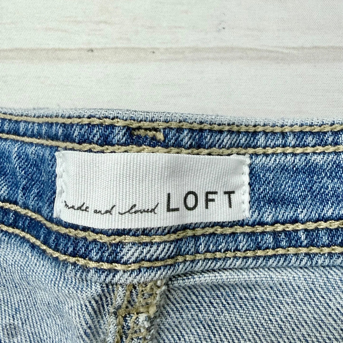 Jeans Wide Leg By Loft In Blue Denim, Size: 12