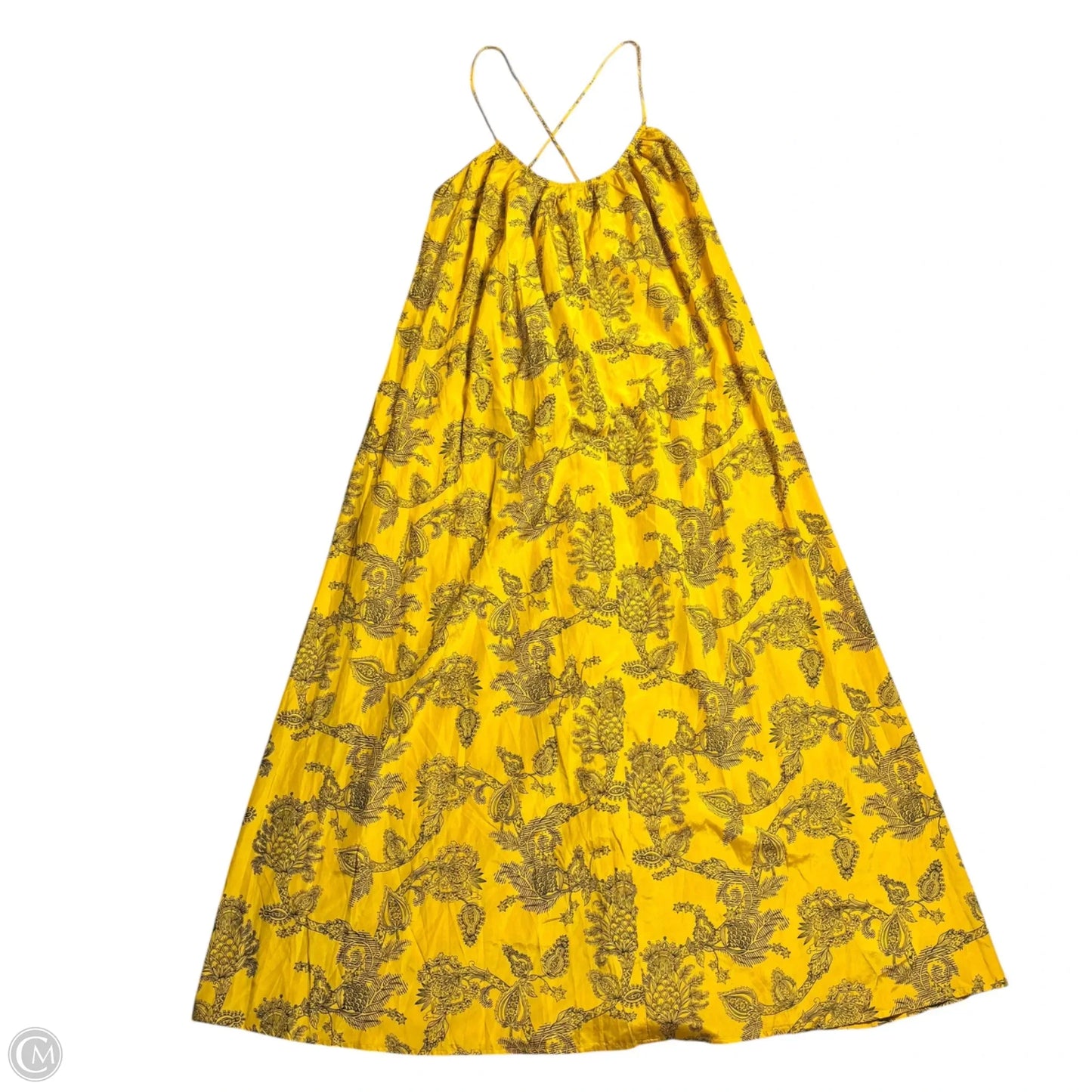 Dress Casual Maxi By Madewell In Black & Yellow, Size: M