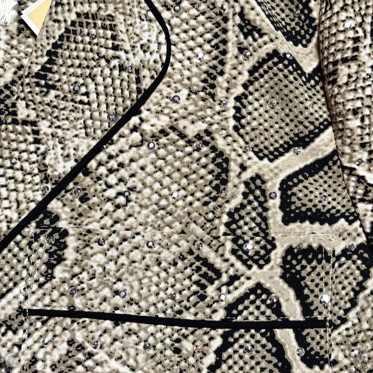 Top Long Sleeve By Michael By Michael Kors In Snakeskin Print, Size: M