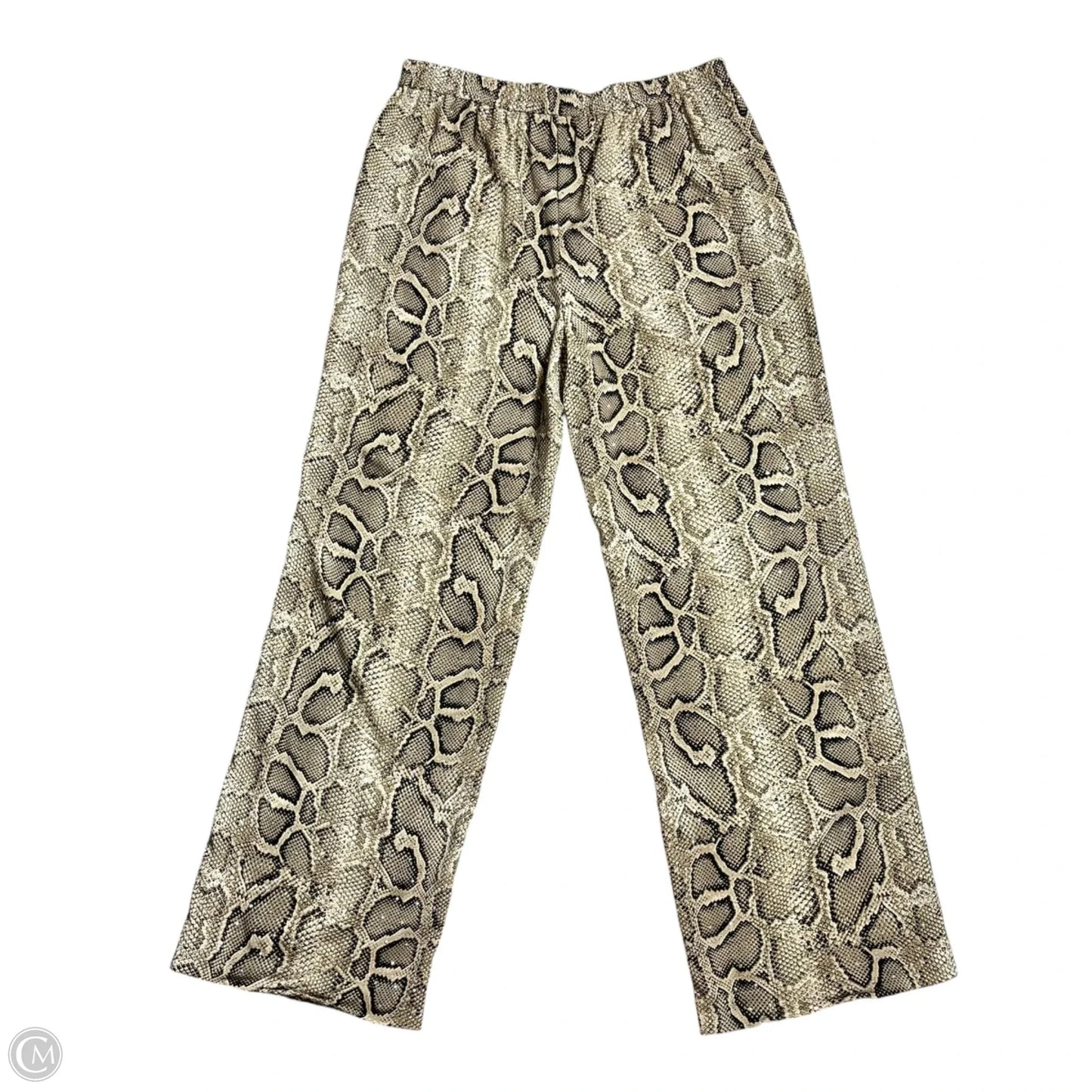 Pants Wide Leg By Michael By Michael Kors In Snakeskin Print, Size: L