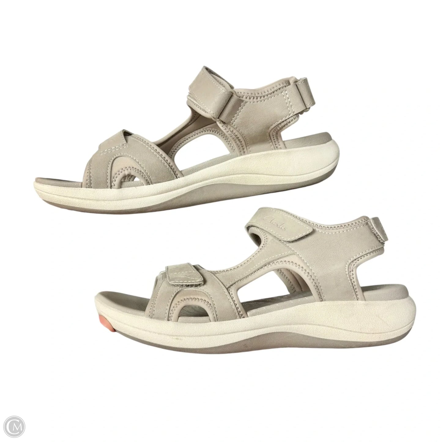 Sandals Flats By Clarks In Taupe, Size: 7.5