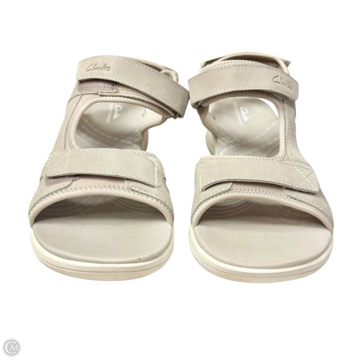 Sandals Flats By Clarks In Taupe, Size: 7.5