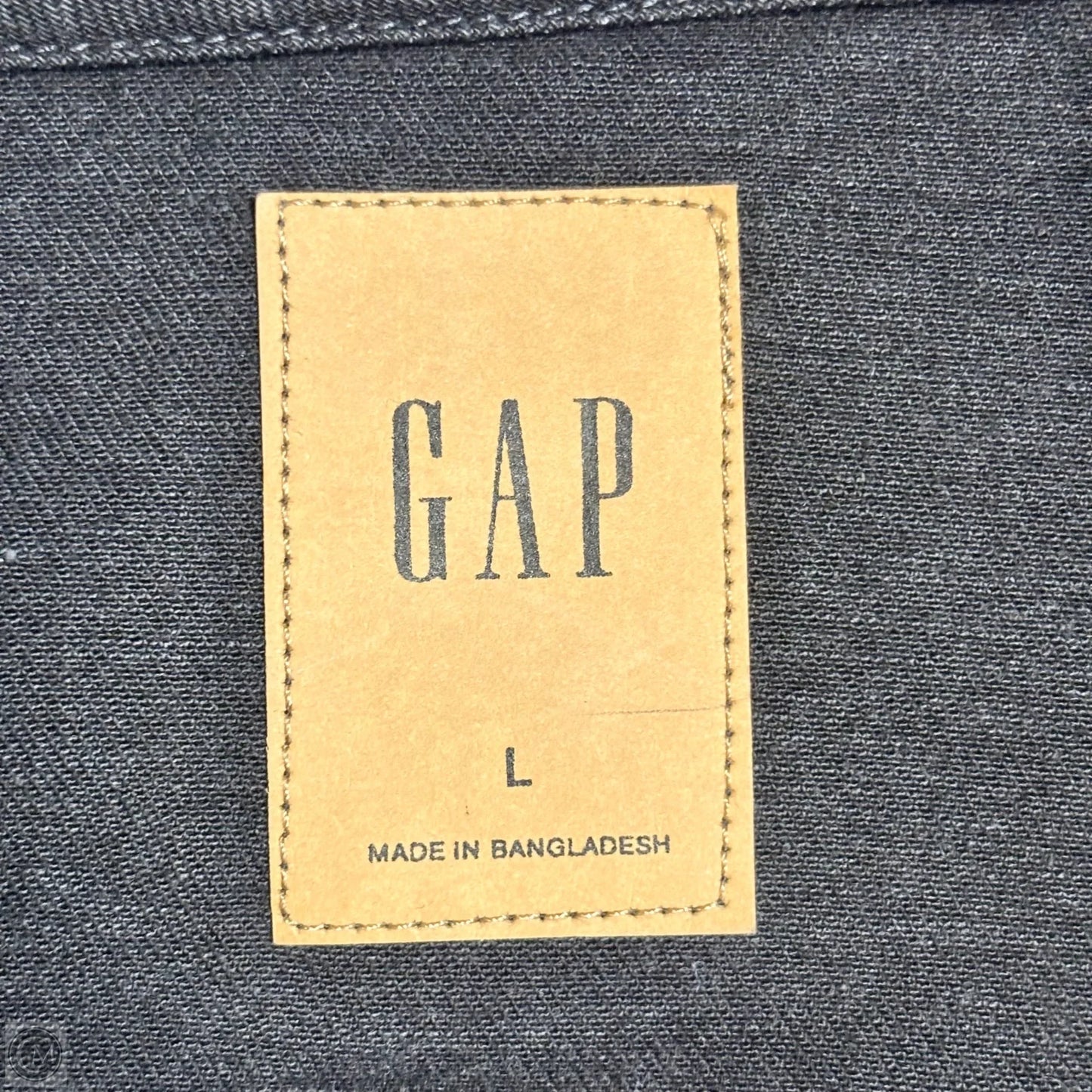 Jacket Denim By Gap In Black Denim, Size: L