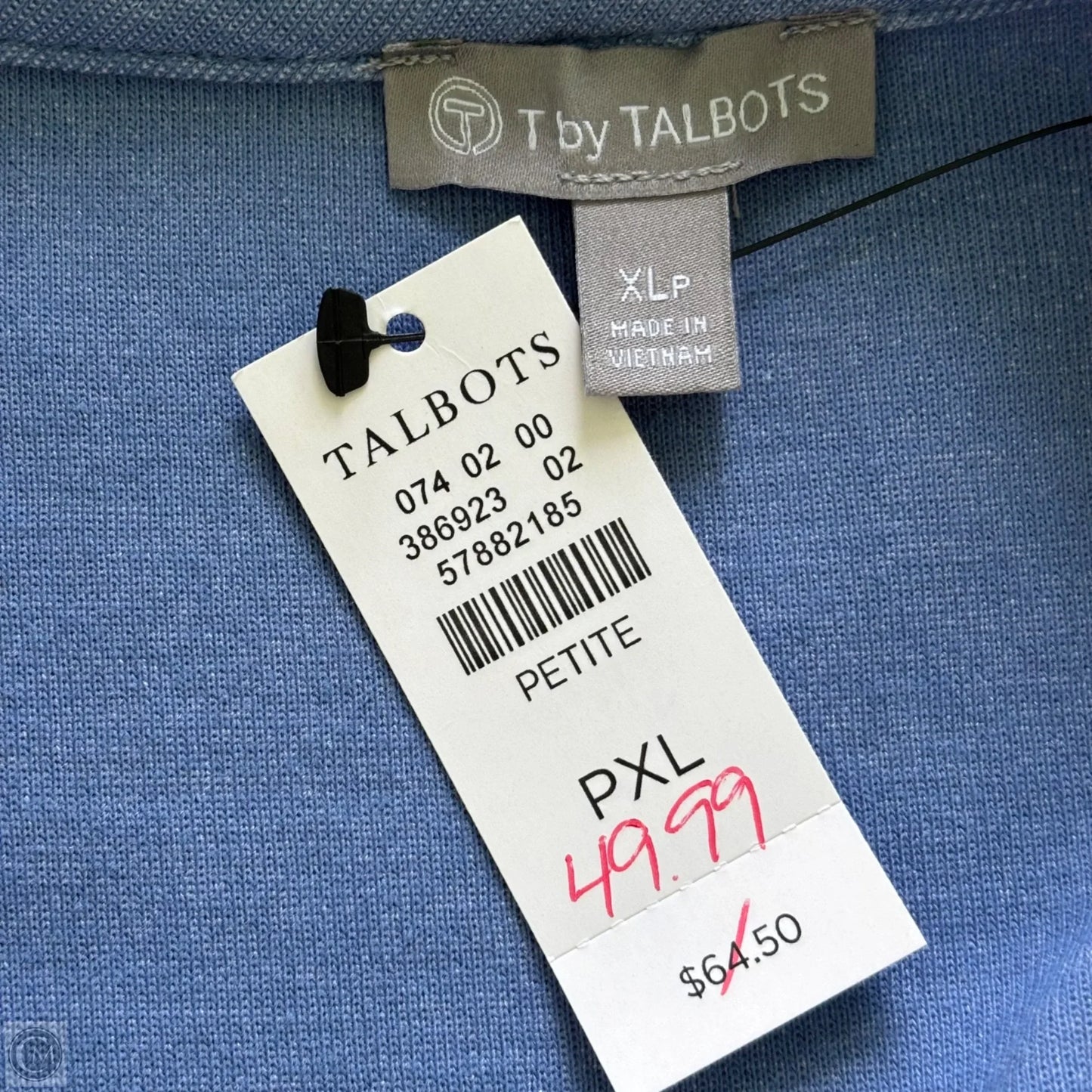 Top Short Sleeve By Talbots In Blue, Size: Xlp