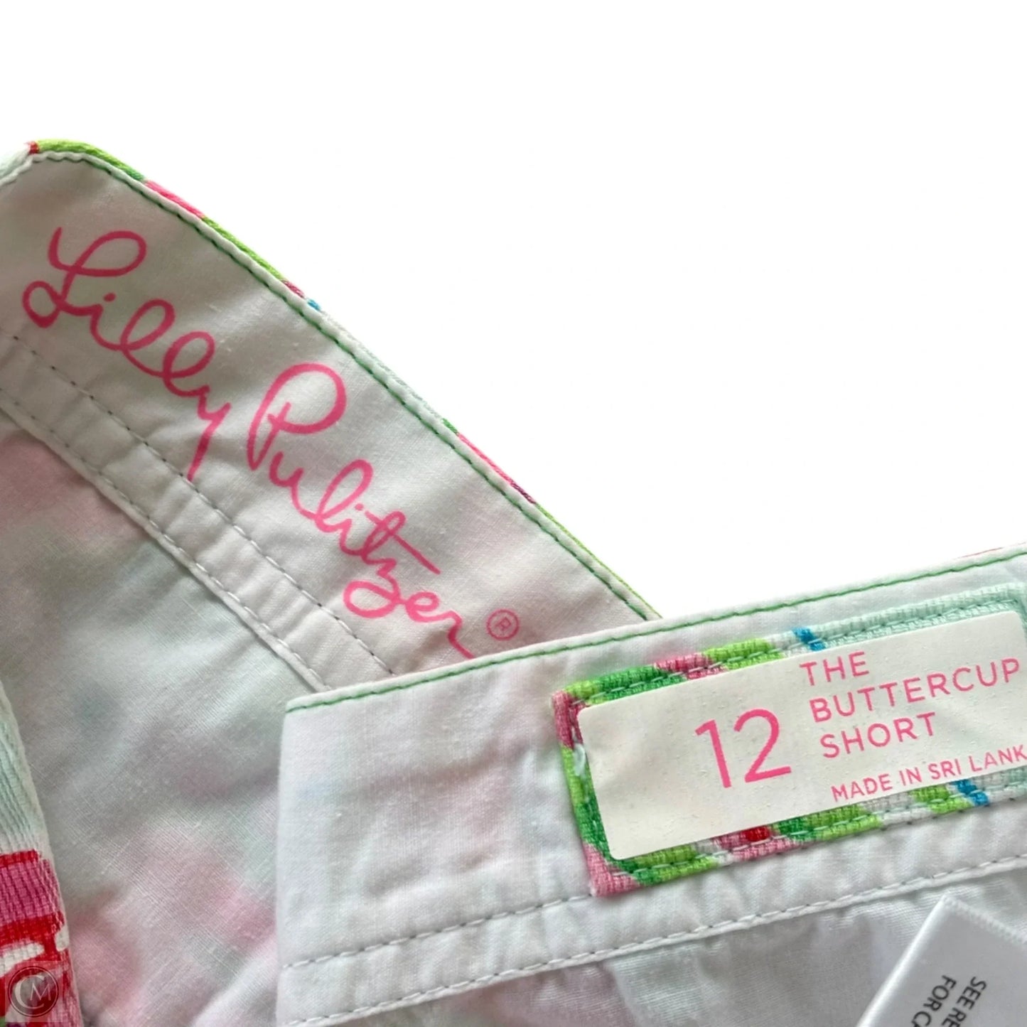 Shorts Designer By Lilly Pulitzer In Green & Pink, Size: 12