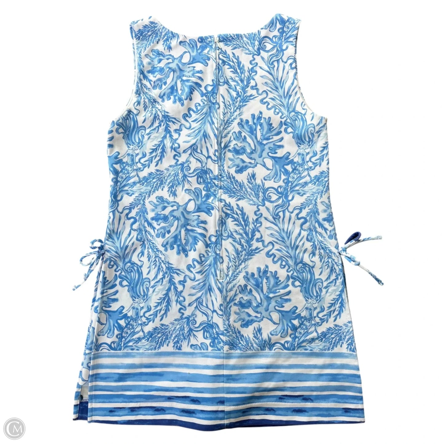 Romper Designer By Lilly Pulitzer In Blue & White, Size: M