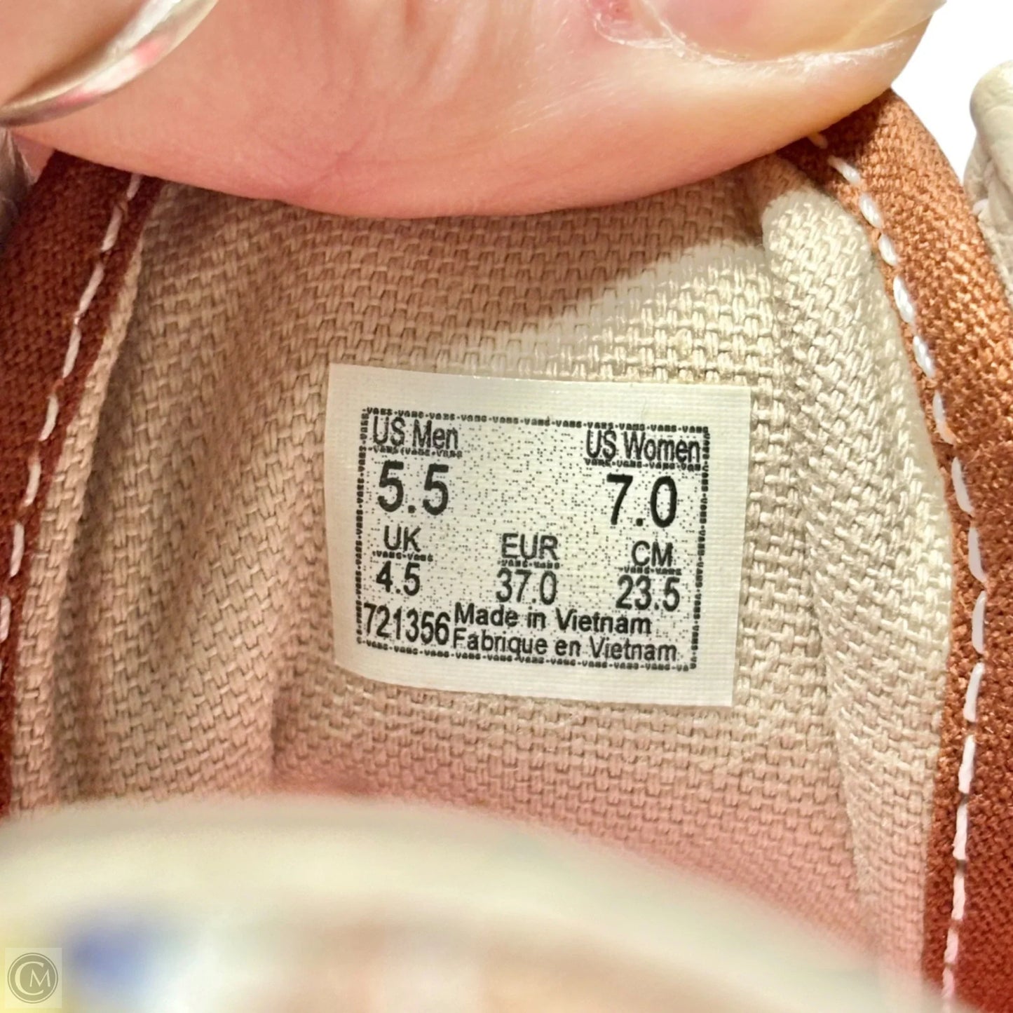 Shoes Sneakers By Vans In Brown, Size: 7