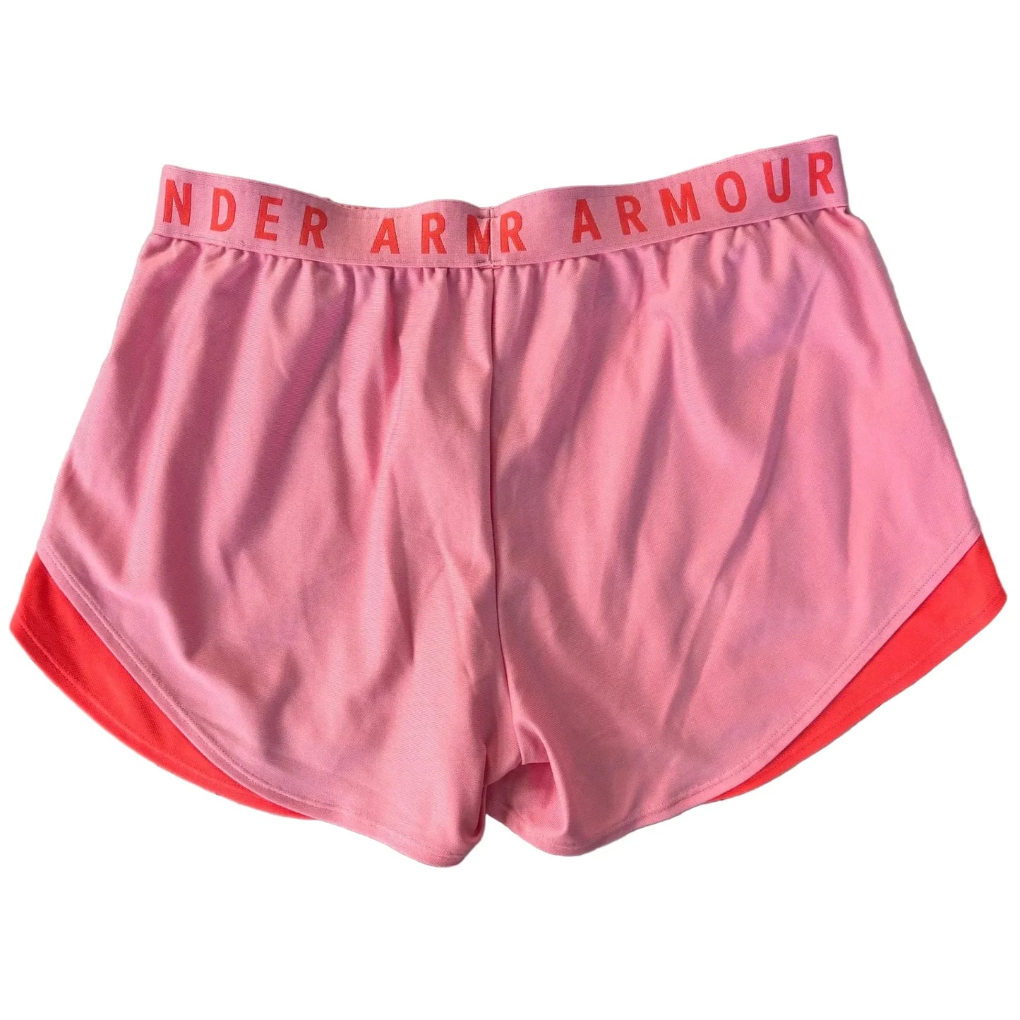 Athletic Shorts By Under Armour In Orange & Pink, Size: L