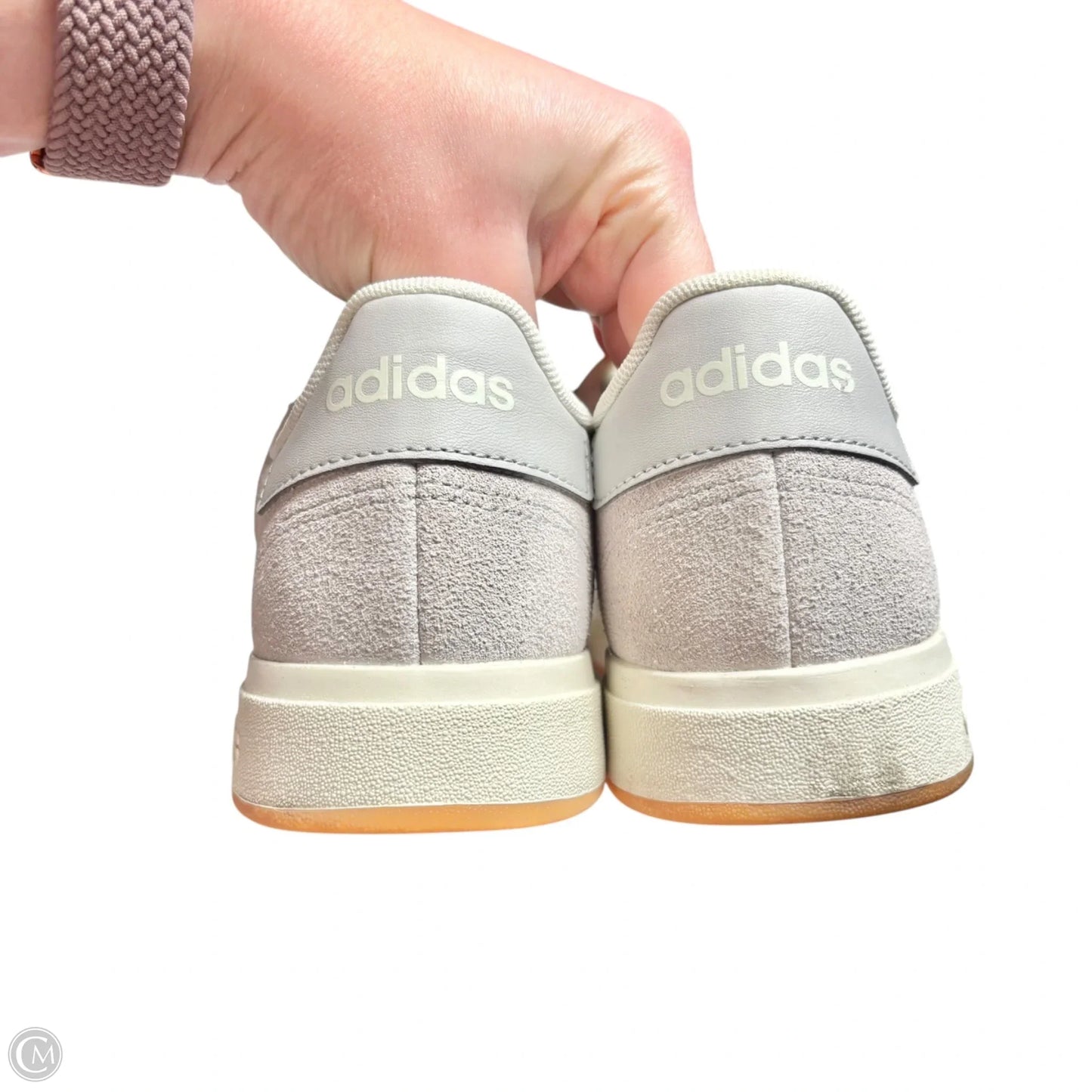 Shoes Sneakers By Adidas In Grey & White, Size: 9