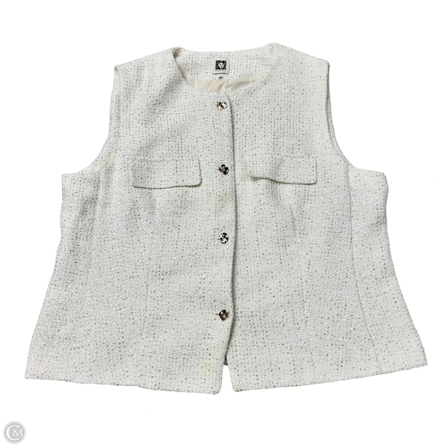 Vest Other By Anne Klein In White, Size: Xl