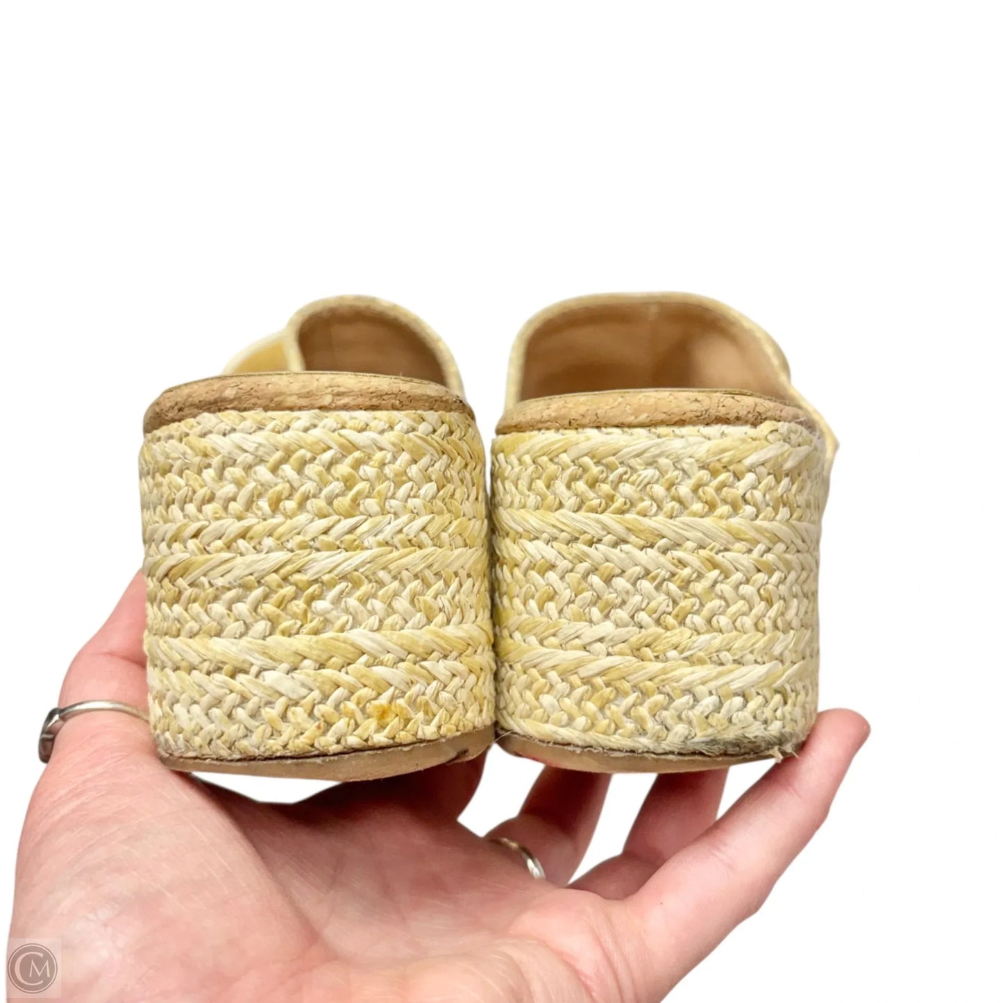 Sandals Heels Wedge By Sam And Libby In Beige, Size: 9
