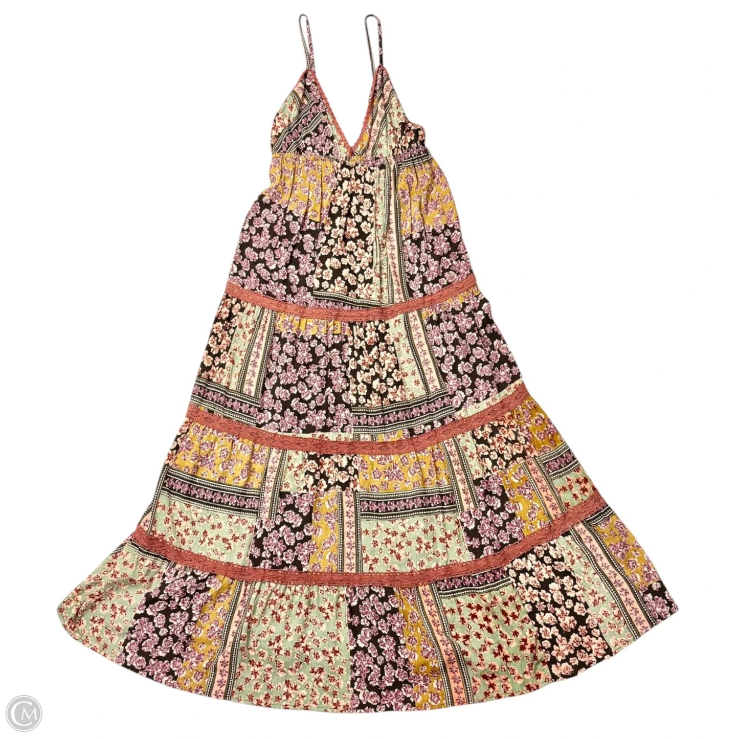 Dress Casual Midi By Angie In Floral Print, Size: L