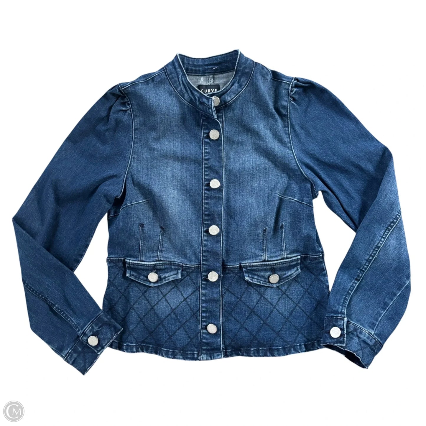 Jacket Denim By Curve Appeal In Blue Denim, Size: S