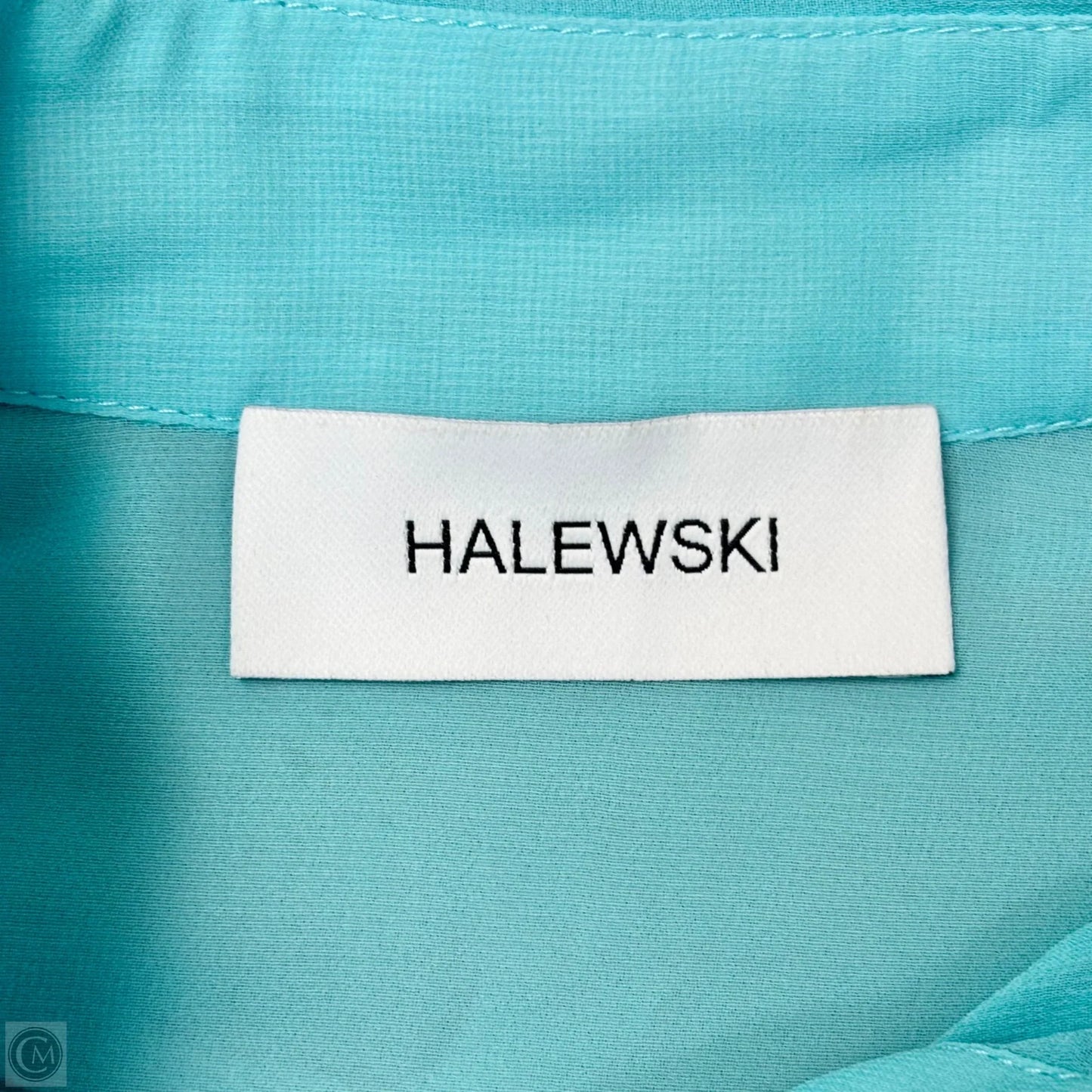Blouse Short Sleeve By Halewski In Blue, Size: S