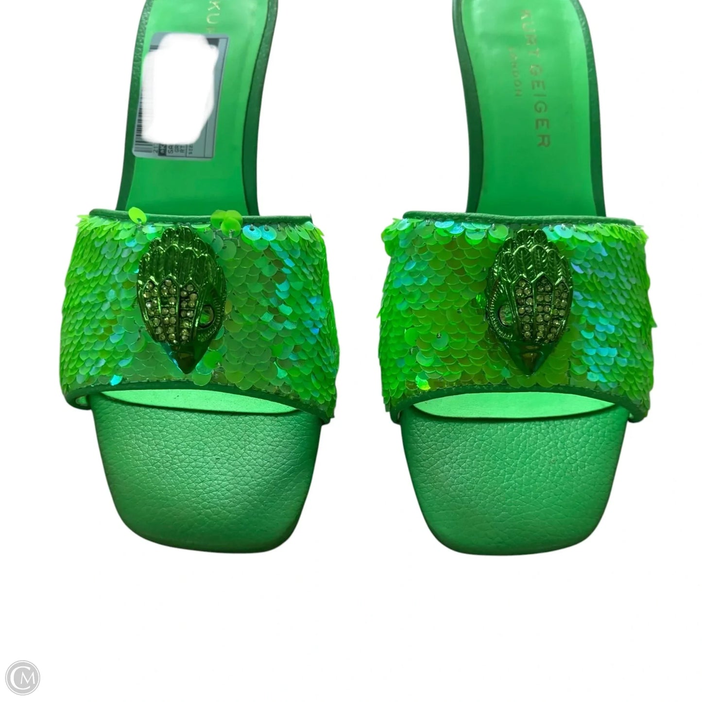 Sandals Heels Kitten By Kurt Geiger London In Green, Size: 8