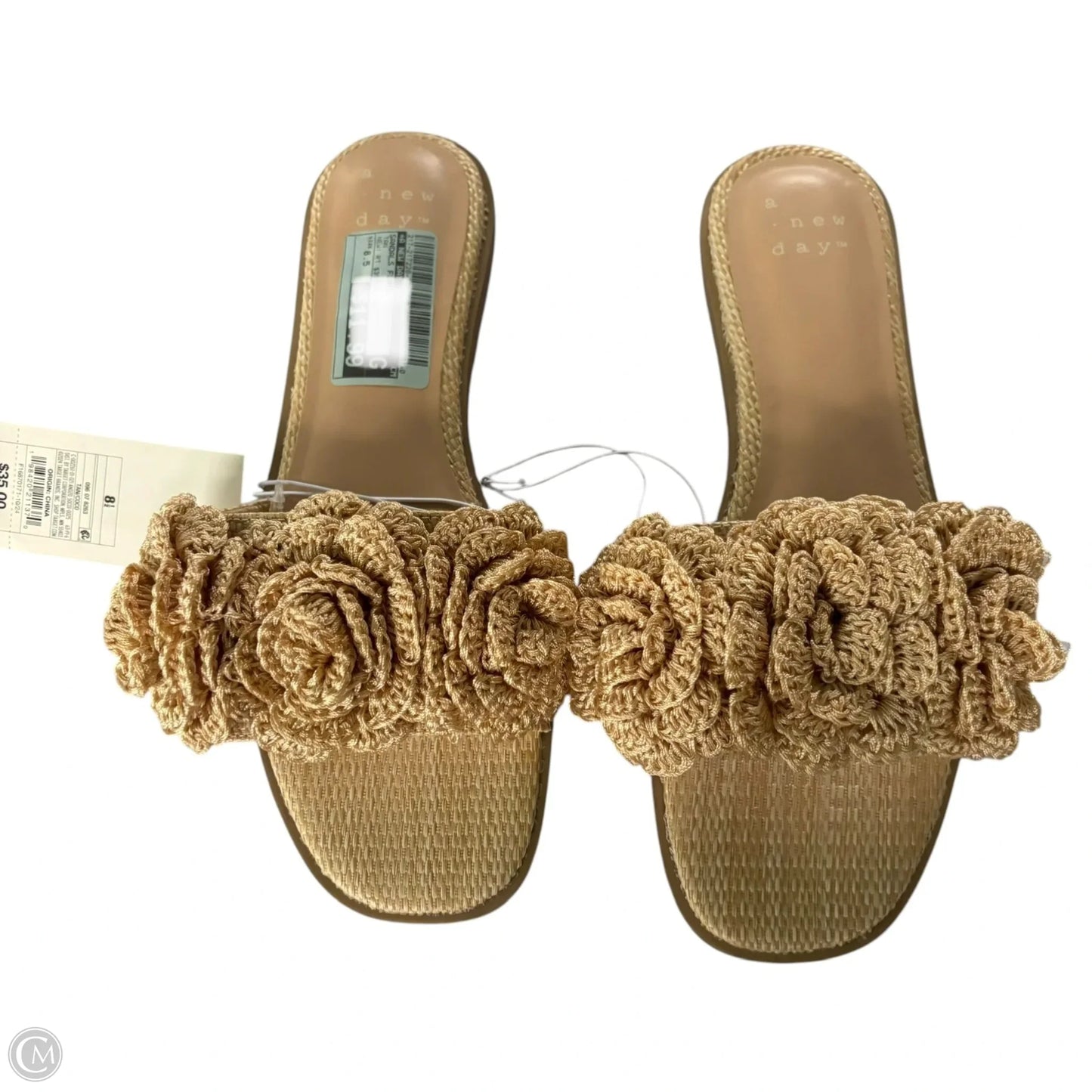 Sandals Flats By A New Day In Tan, Size: 8.5