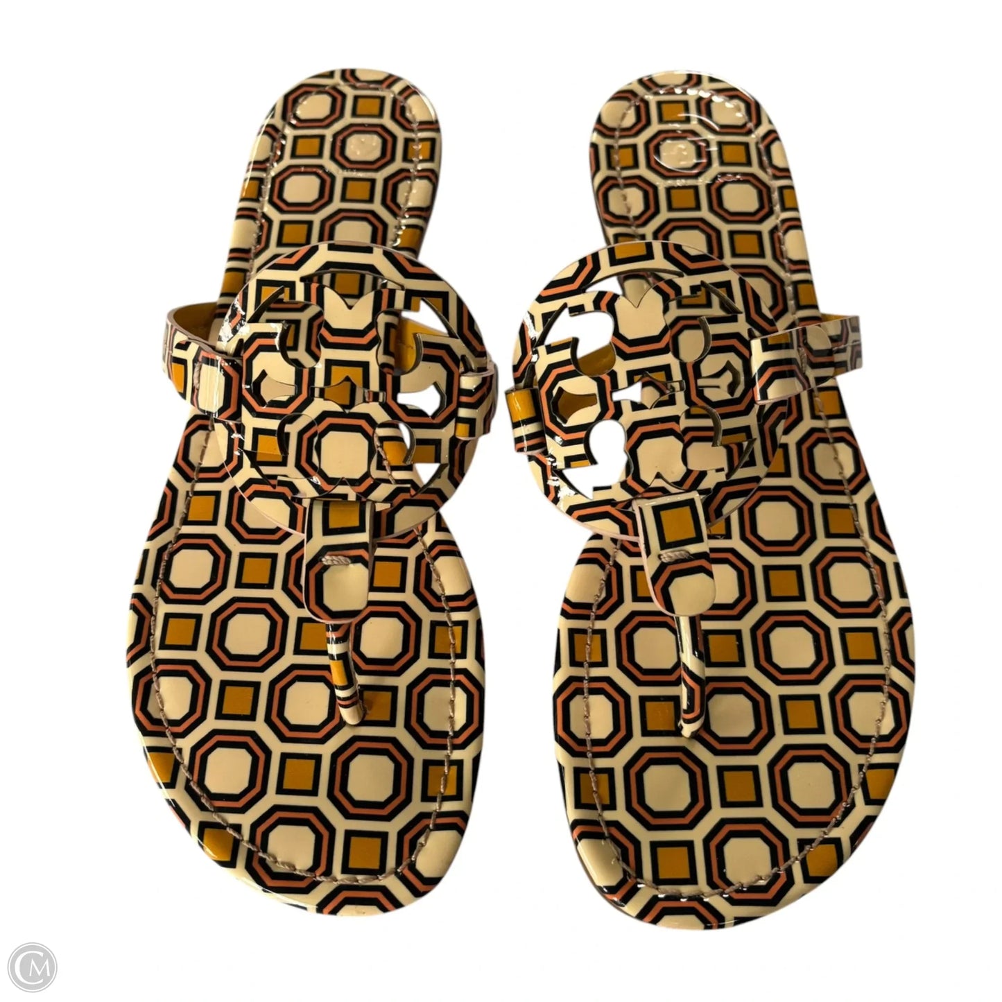 Sandals Designer By Tory Burch In Geometric Pattern, Size: 10