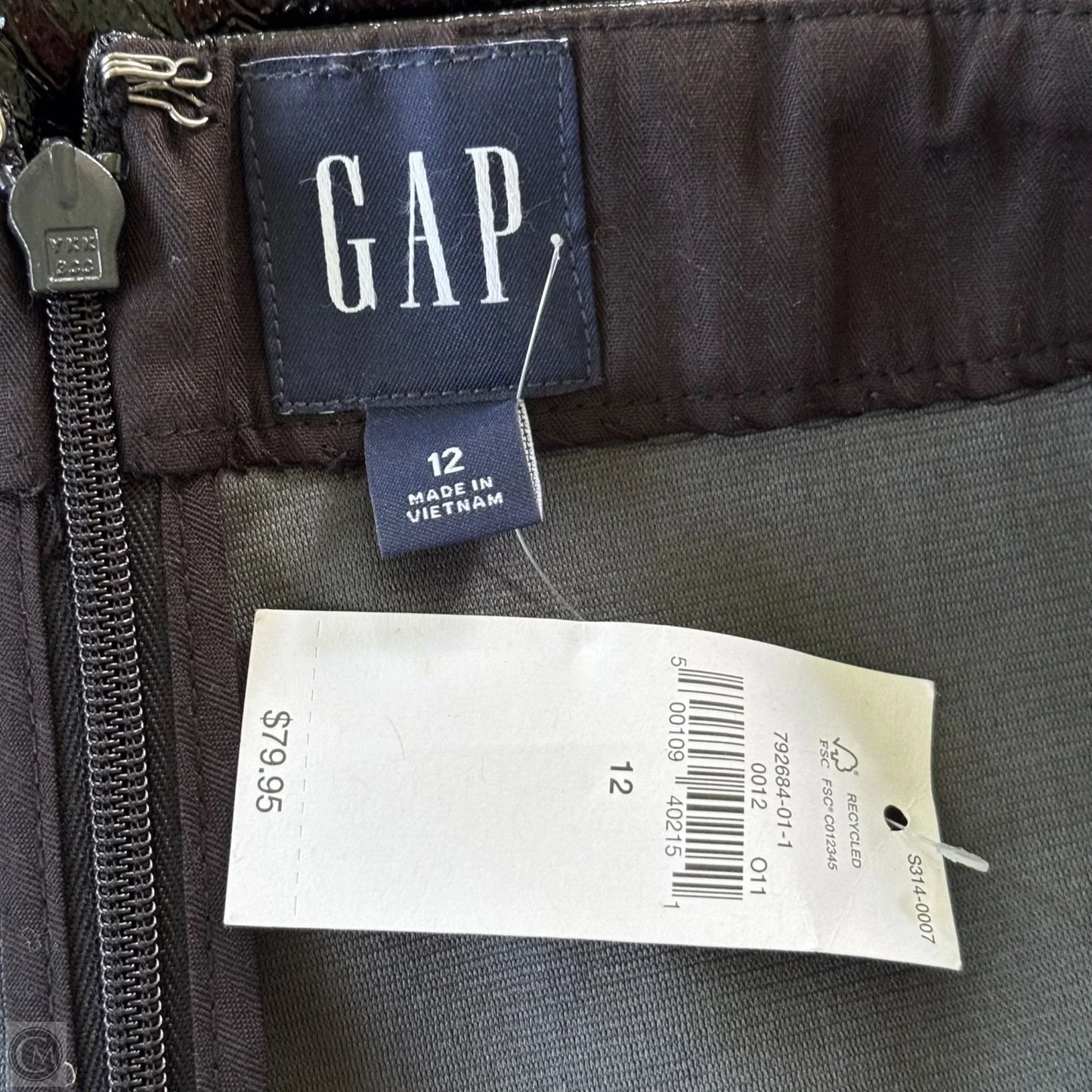 Skirt Midi By Gap In Black, Size: 12