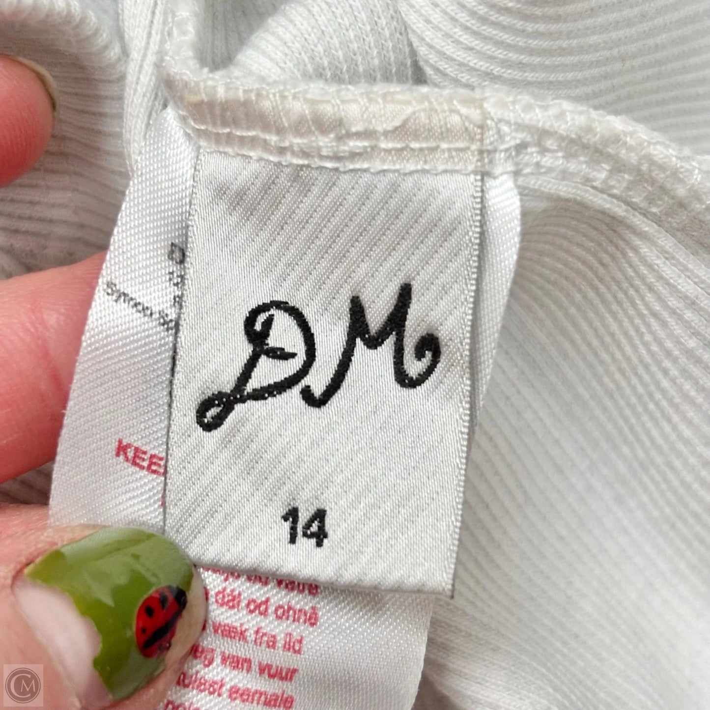 Tank Top By Damson Madder In White, Size: L