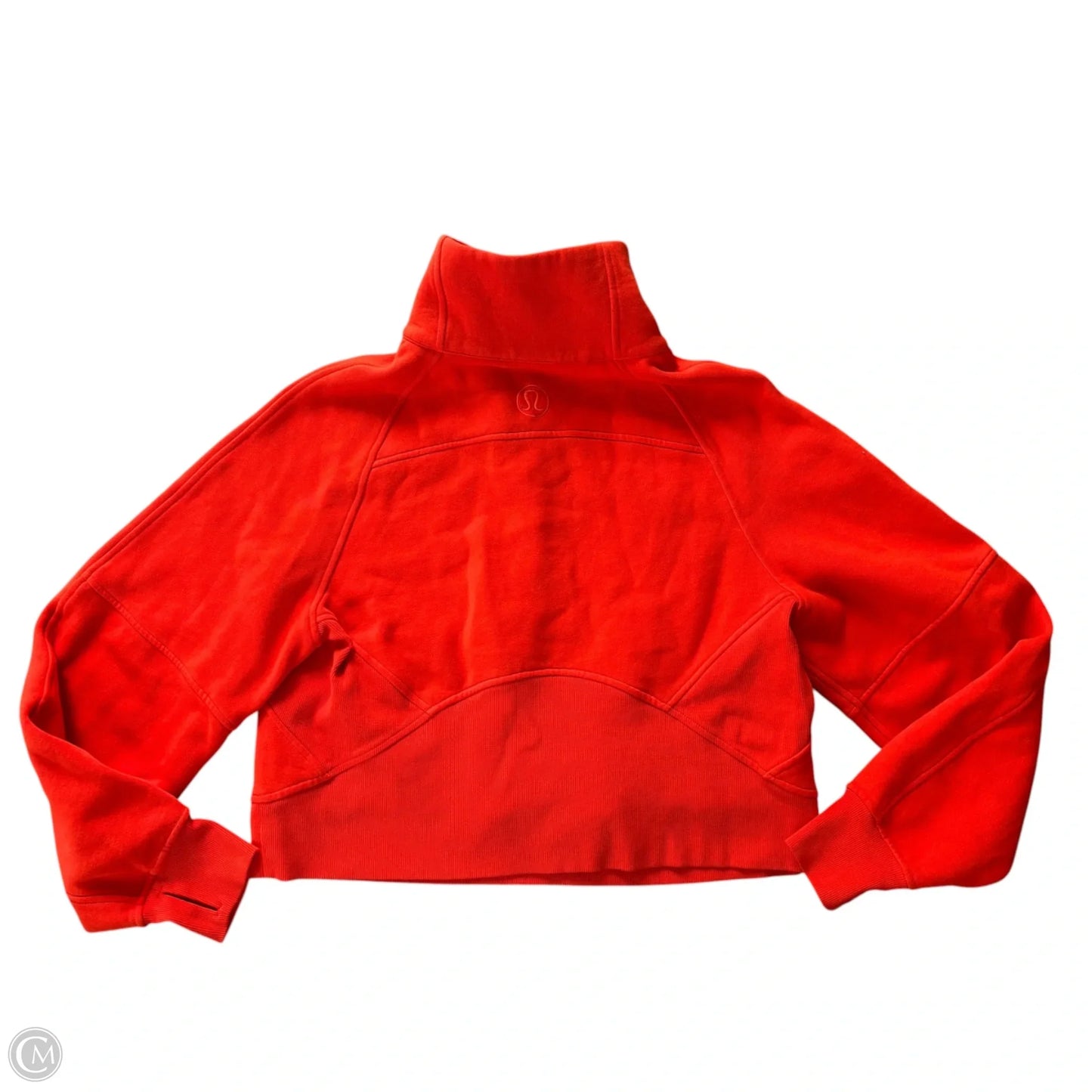 Athletic Sweatshirt Collar By Lululemon In Orange, Size: S
