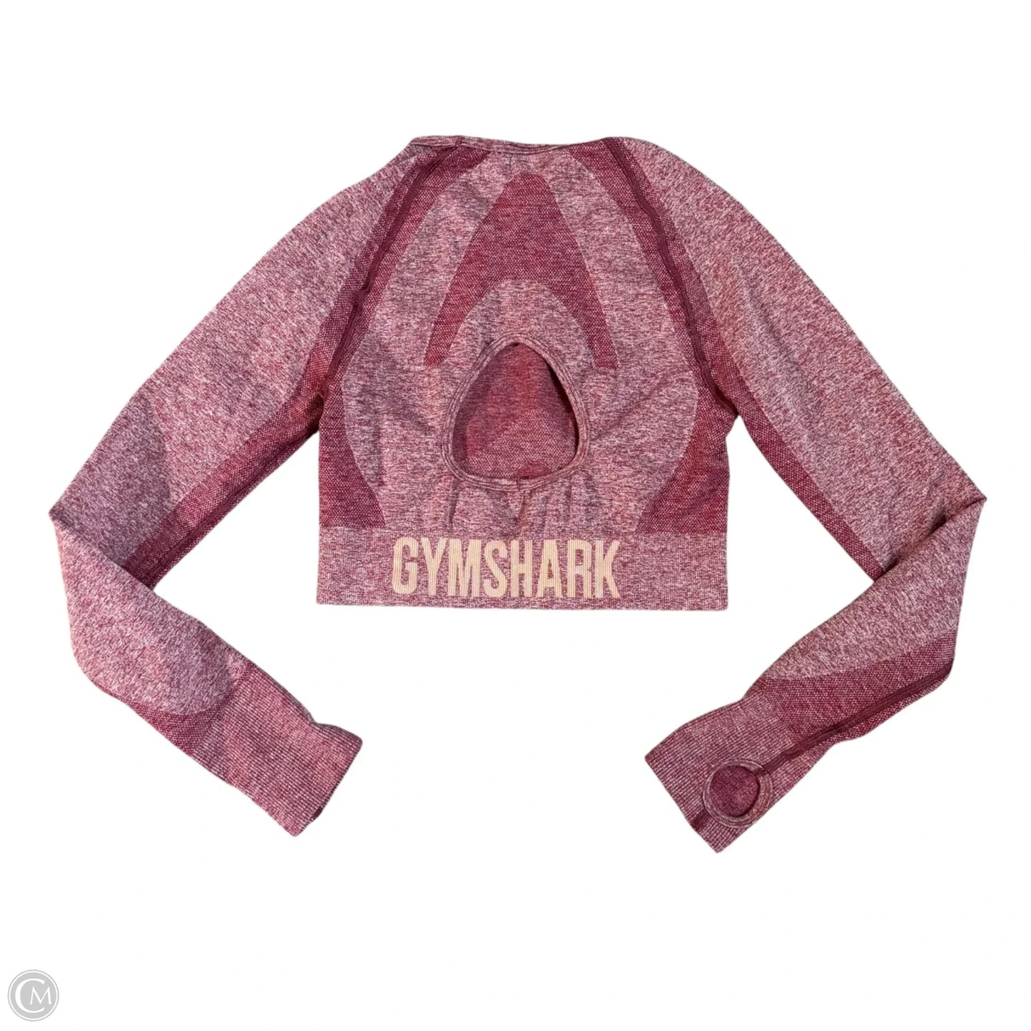 Athletic Top Long Sleeve Crewneck By Gym Shark In Red, Size: M