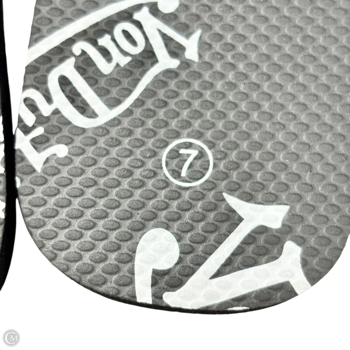Sandals Flip Flops By Von Dutch In Black & White, Size: 7
