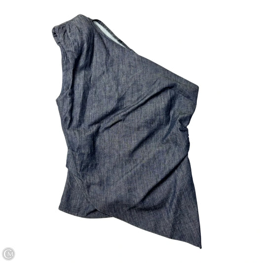 Top Sleeveless By Zara In Blue Denim, Size: M