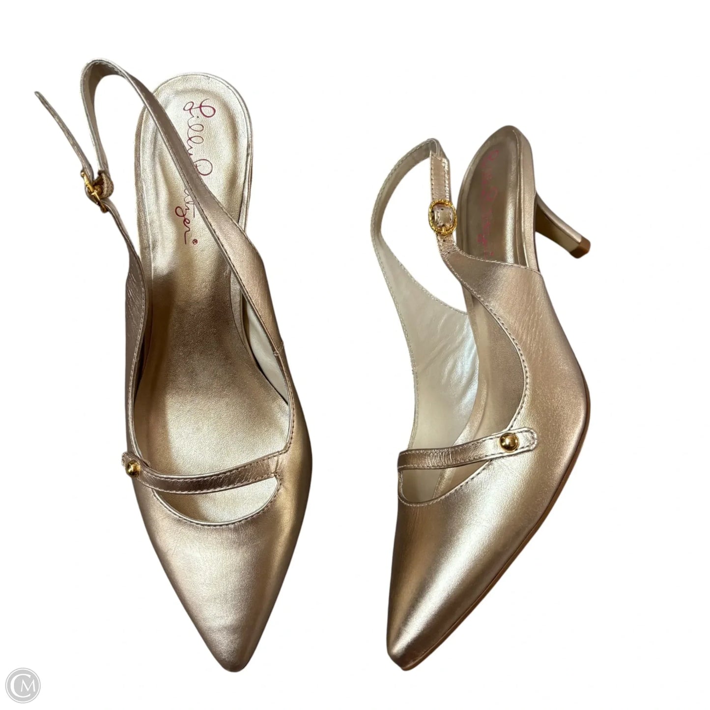 Shoes Designer By Lilly Pulitzer In Gold, Size: 6