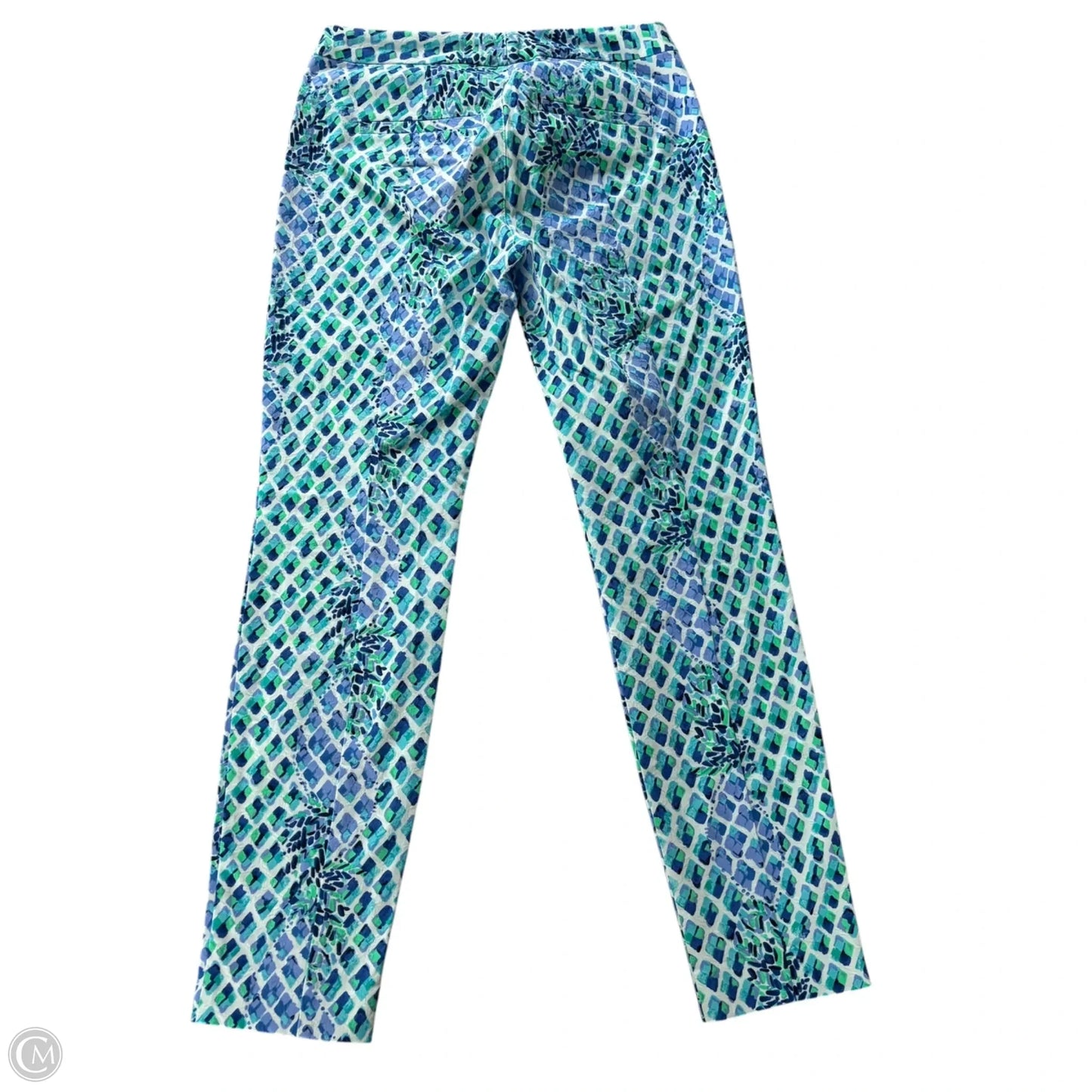Pants Designer By Lilly Pulitzer In Blue & White, Size: 2