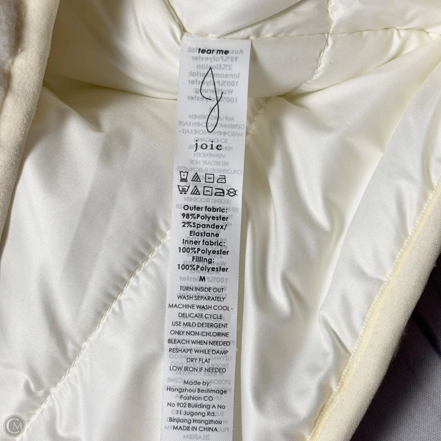 Vest Puffer & Quilted By Joie In Cream, Size: M