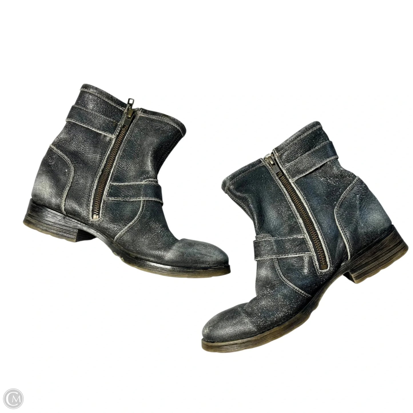 Boots Leather By Bed Stu In Grey, Size: 8