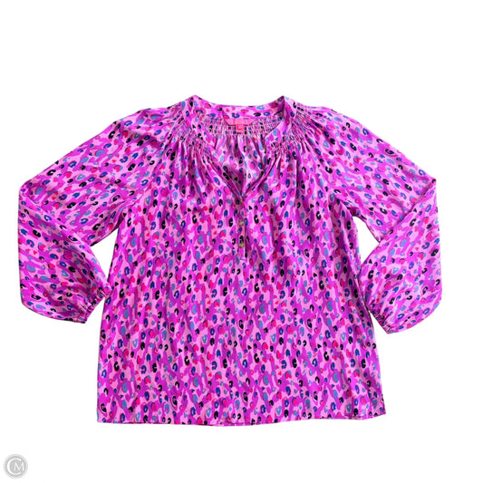 Top Long Sleeve Designer By Lilly Pulitzer In Animal Print, Size: L
