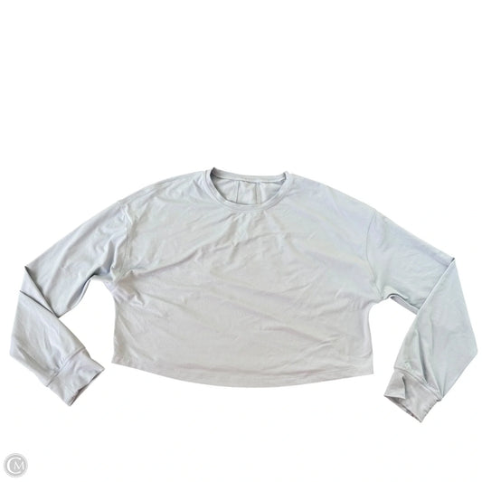 Athletic Top Long Sleeve Crewneck By Lululemon In Blue, Size: M