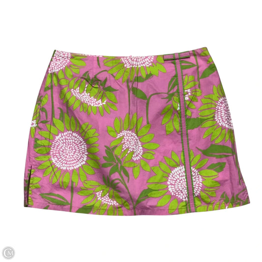 Skirt Designer By Lilly Pulitzer In Green & Pink, Size: 4