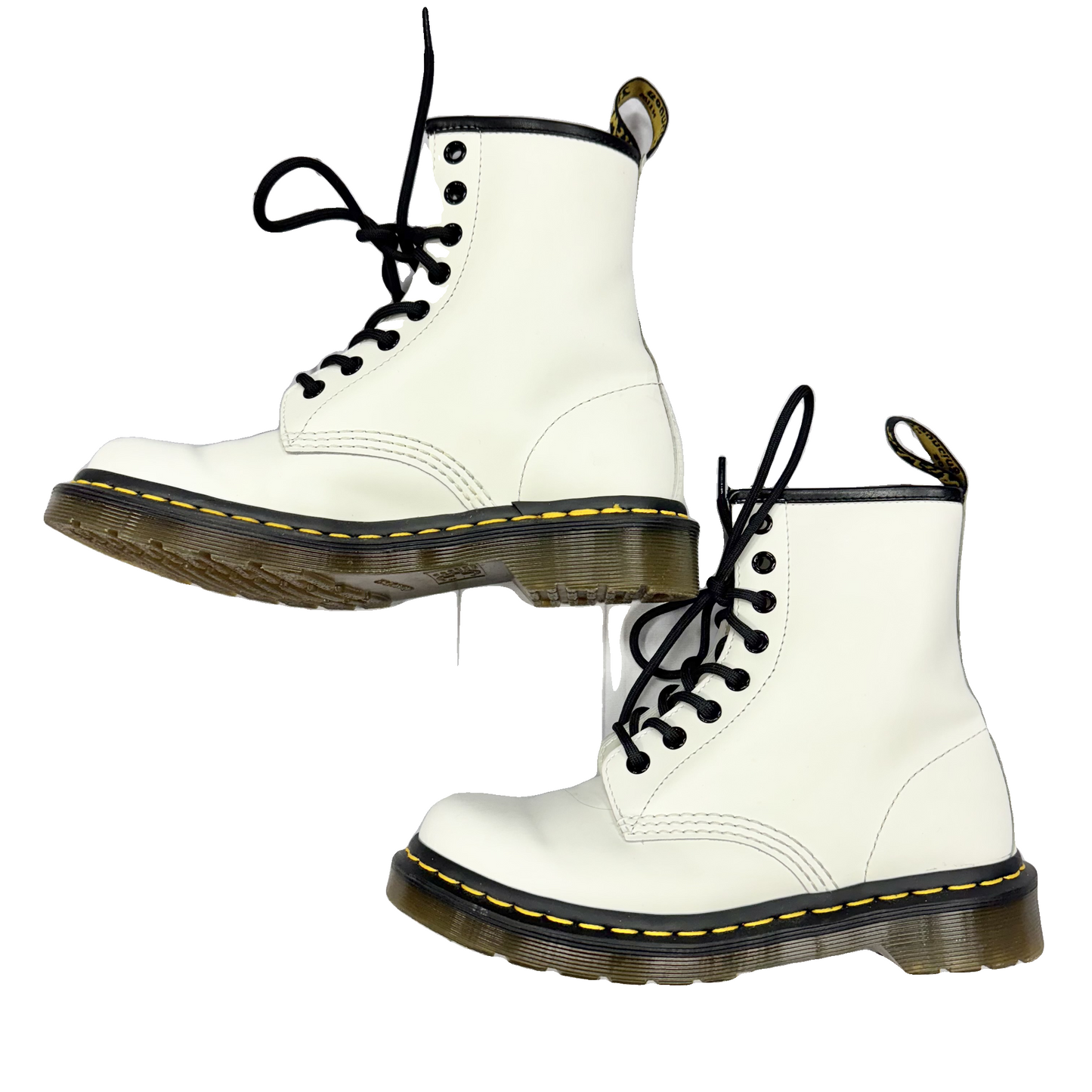 Boots Combat By Dr Martens In White, Size: 6